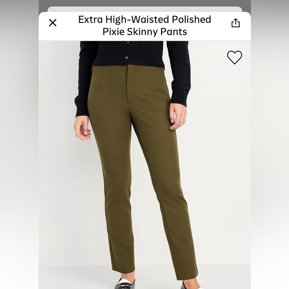 Old Navy Extra-high waisted polished pixie skinny stretch pants - Picture 6 of 12